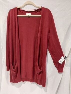 Style & Co. Open-Front Cardigan in Wine